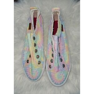 Blowfish Malibu Kids Play-K Tie Dye Slip On Sneakers Pastel Distressed Size 5